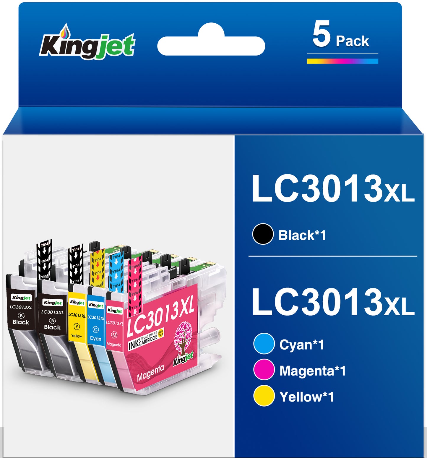 LC3013 Ink Cartridge Compatible for Brother LC3013 3013XL LC-3013 Ink Cartridge for MFC-J491DW MFC-J895DW MFC-J690DW MFC-J497DW Printer ( 2 Black Cyan Magenta Yellow, 5 Pack)