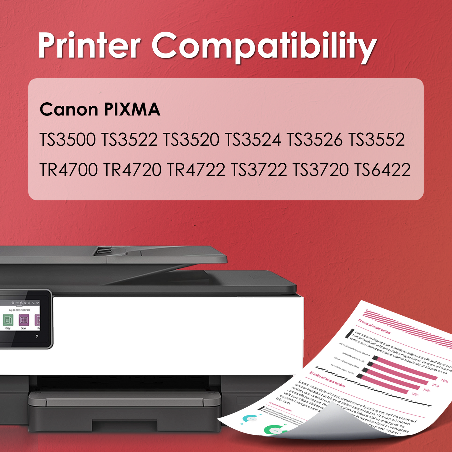 275 Ink Cartridges Compatible for Canon Ink 275 and 276 for Canon 275 Ink for PIXMA TS3722 TR4722 TS3522 TS3520 TS3500 Printer (Black, Tri-Color)