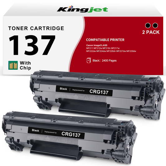 137 Black Toner Cartridge Compatible for Canon 137 CGR-137 CRG137 for ImageCLASS D570 MF242dw MF232w MF236n MF227dw MF220 Printer (2 Pack)