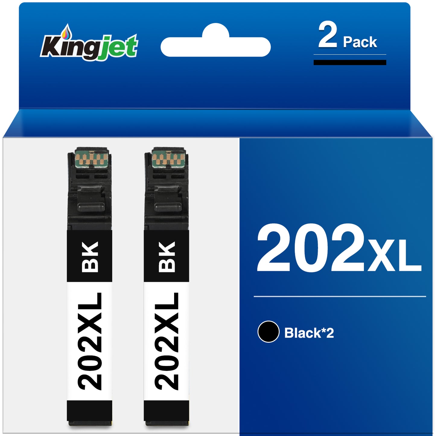 202 Ink Cartridge for Epson Ink 202 XL 202XL Ink Cartridge for Workforce WF-2860 Expression Home XP-5100 Printer (2-Black)