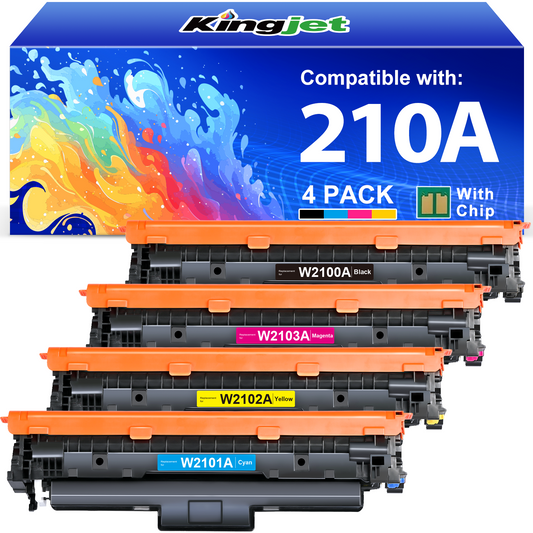 210A Toner Cartridges Compatible for HP 210A Toner (1*Black, 1*Cyan, 1*Magenta, 1*Yellow)