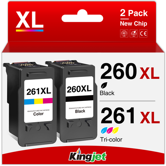 260 Ink for Canon 260/261 Ink for Canon Ink 260 261 for Canon 260XL and 261XL for Canon TS5320 TS6420 TR7020 TR7020a TS6420a Printer (Black, Tri-Color)