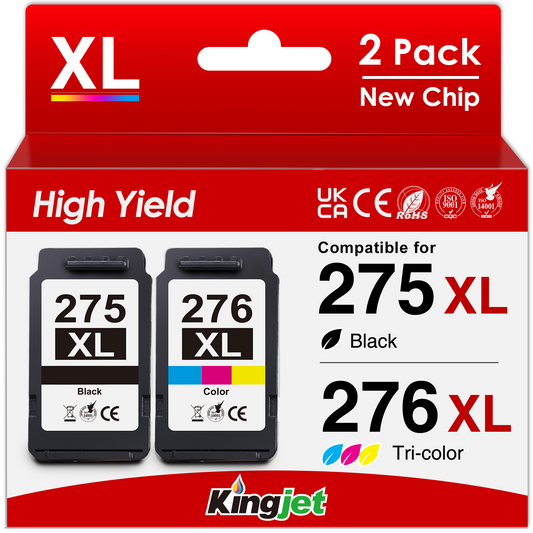 275 Printer Ink for Canon Ink 275 and 276 for Canon 275 Ink for PIXMA TS3722 TR4722 (Black, Tri-Color)