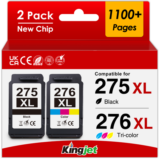 275 Printer Ink for Canon Ink 275 and 276 for Canon 275 Ink for PIXMA TS3722 TR4722 (Black, Tri-Color)