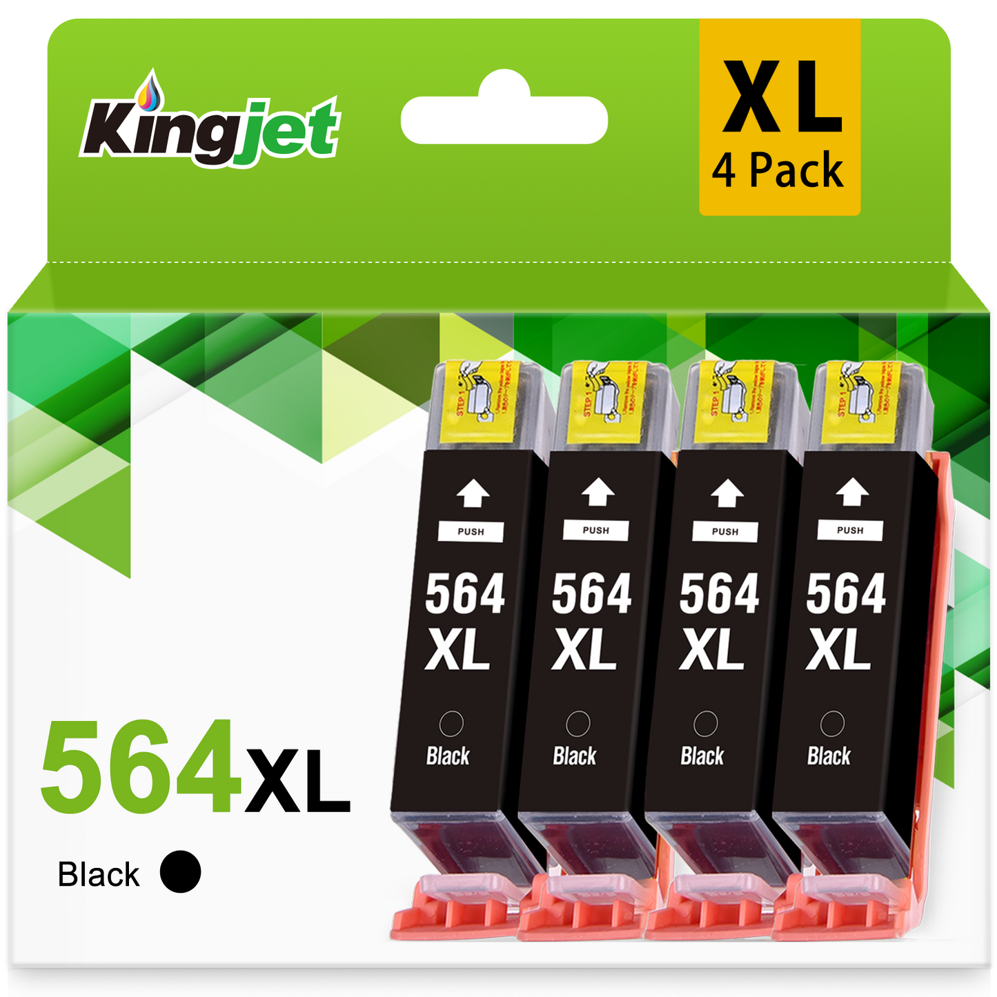 564XL Ink Cartridge for HP Printer Ink 564 XL 564XL for HP Photosmart 7520 5510 6520 5520 6510 Deskjet 3520 3522 (4 Black)