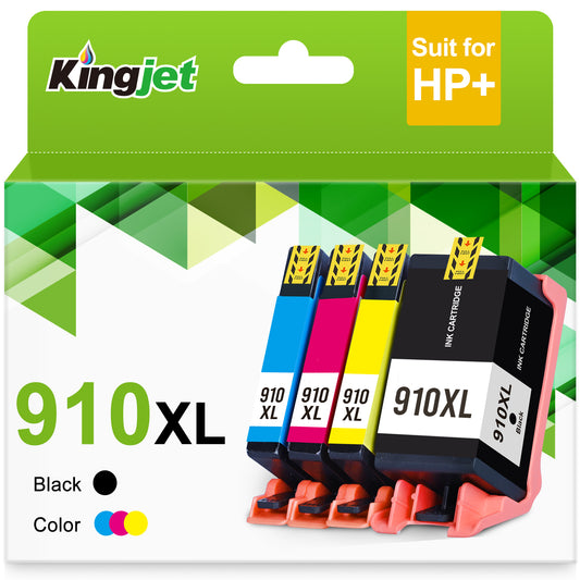 910XL Ink Cartridges for HP 910 Ink Cartridge for HP 910XL Black Ink Cartridge for HP Officejet Pro 8025e 8022e 8028e 8035e 8015e 8025 8022 8035 8020 8028 Printer (Black Cyan Yellow Magenta, 4 Pack)