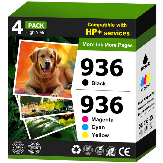 936 Ink Cartridge Compatible for HP 936e 936 XL for OfficeJet Pro 9110b 9117b 9120b 9125e 9122e 9128e 9130b 9132 9135 9730e 9730 9135e 9130e Printer 4 pack