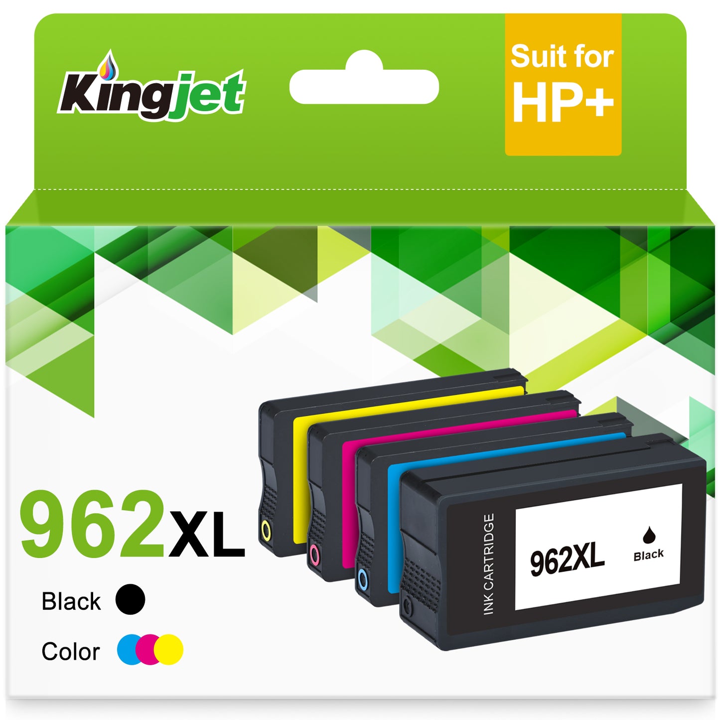 962XL Ink Cartridge for HP 962 Ink Cartridges for 962XL 962 Ink for HP OfficeJet Pro 9015e 9025e 9010e 9012e 9018e 9020e 9028e 9010 9012 9015 9025 Printer (Black Cyan Magenta Yellow, 4 Pack)