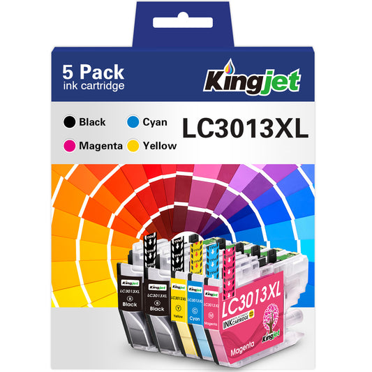 LC3013 Ink Cartridge Compatible for Brother LC3013 3013XL LC-3013 Ink Cartridge for MFC-J491DW MFC-J895DW MFC-J690DW MFC-J497DW Printer ( 2 Black Cyan Magenta Yellow, 5 Pack)