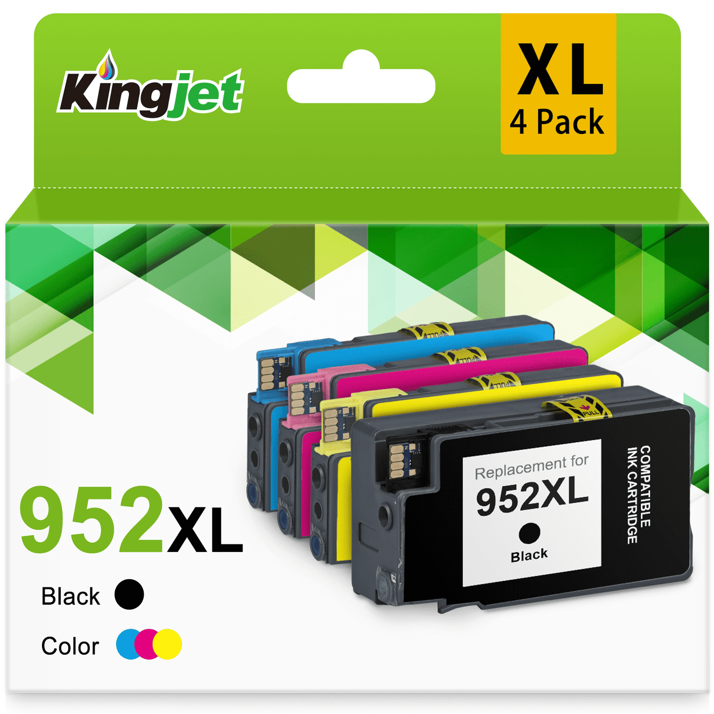 952 Ink for HP 952XL Ink Cartridges for HP 952 Ink Cartridges for HP Officejet Pro 8710 7720 7740 8720 8740 8730 8715 8702 Printer (Black Cyan Magenta Yellow,4 Pack)