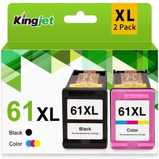 61XL Ink Cartridges for HP 61 Ink for HP 61 Black Ink for HP 61 Ink Cartridge Combo Pack for HP Envy 4500 Deskjet 1000 1056 1510 1512 1010 1055 OfficeJet 4630 Printer (Black, Tri-color)