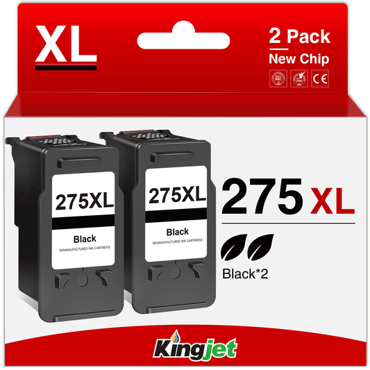 275XL Ink Cartridge for Canon Ink 275 XL 275XL Black Ink Cartridge for Canon PIXMA TS3520 TS3522 TS3500 TR4720 TR4700 Printer (2 Black)