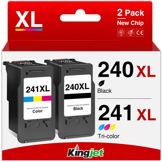 240XL Ink Cartridges for Canon 240XL and 241XL for Canon Ink 240 and 241 for Canon PIXMA MG3620 MG3520 TS5120 MX452 MX532 MX472 MX512 Printer (Black, Tri-Color)