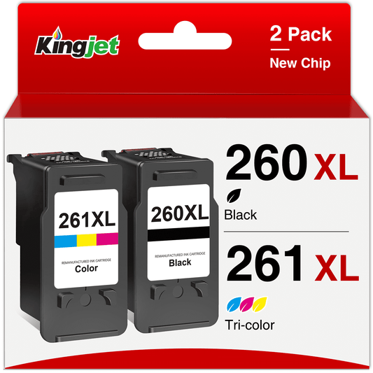 260 Ink for Canon Ink 260 261 XL 260XL and 261XL Ink Cartridge for Canon TS5320 TS6420 TR7020 Printer (1 Black, 1 Tri-Color)